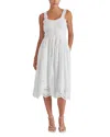 Steve Madden Harmony Eyelet Embroidered Cotton Midi Dress In White