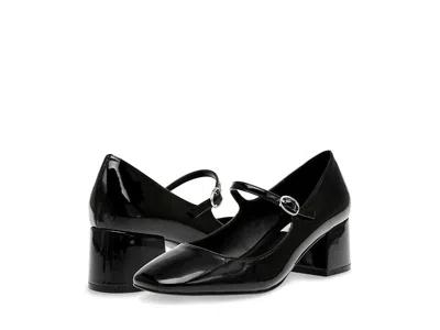 STEVE MADDEN HAWKE PUMP WOMEN'S BLACK PATENT MARY JANE BLOCK HEEL ZPO3846