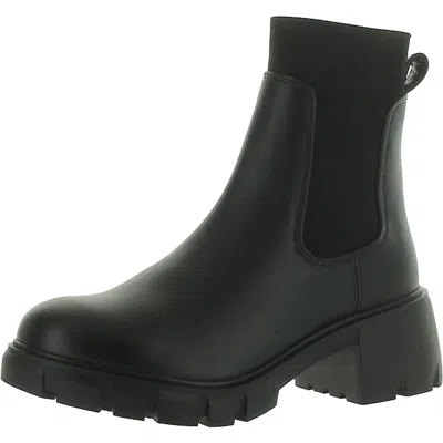 Steve Madden Hayle Womens Stretch Ankle Chelsea Boots In Black
