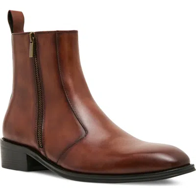 Steve Madden Haynes Zip-up Boot In Brown
