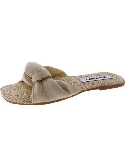 Steve Madden Hays Womens Slip-on Twist Slide Sandals In Multi