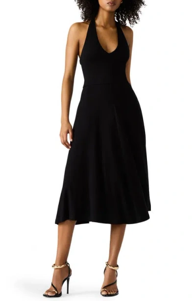 Steve Madden Hazel Halter Midi Dress In Black