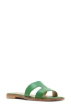 Steve Madden Hazel Slide Sandal In Green Leather