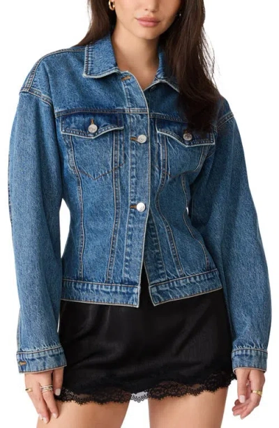 Steve Madden Henrietta Denim Jacket In Blue