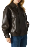 Steve Madden Henson Faux Leather Jacket In Brown