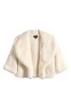 Steve Madden Hestia Crop Faux Fur Jacket In White