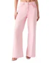 Steve Madden High Rise Wide Leg Jeans In Prism Pink In Pink