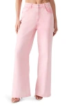 Steve Madden High Rise Wide Leg Jeans In Prism Pink In Pink