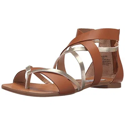 Steve Madden Honore Womens Metallic Strappy Gladiator Sandals In Green
