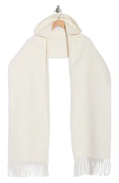 Steve Madden Hooded Scarf In White