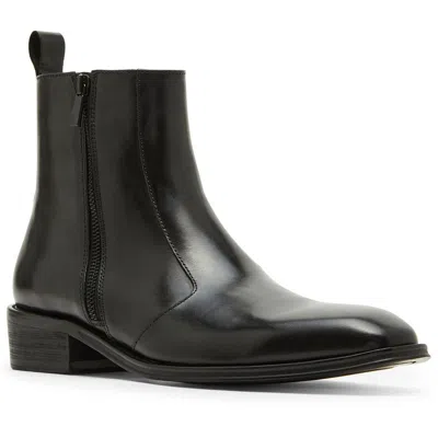 Steve Madden Hyphen Womens Double Zipper Faux Leather Mid-calf Boots In Black