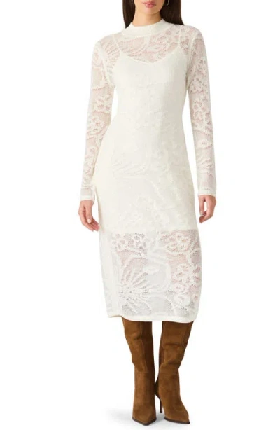 Steve Madden Illie Long Sleeve Sweater Dress In White