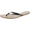 Steve Madden Image Womens Solid Leather Flip-flops In Black