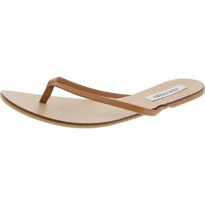 Steve Madden Image Womens Solid Leather Flip-flops In Brown
