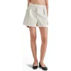 Steve Madden Imelda Faux Leather Shorts In Ivory