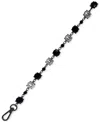 Steve Madden Imitation Pearl & Stone Chain Belt In Gray