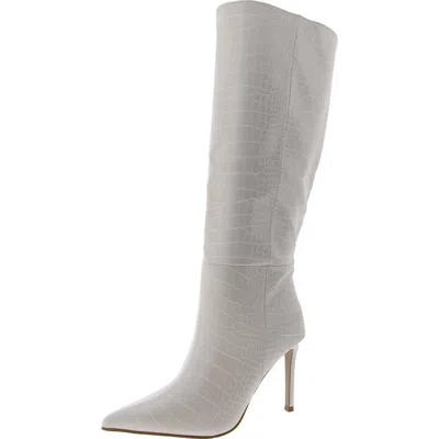 Steve Madden India Womens Tall Pumps Mid-calf Boots In Beige