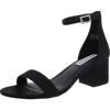Steve Madden Ireneew Womens Suede Ankle Strap Heel Sandals In Black
