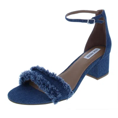 Steve Madden Irenee Womens Ankle Strap Dress Sandals In Blue