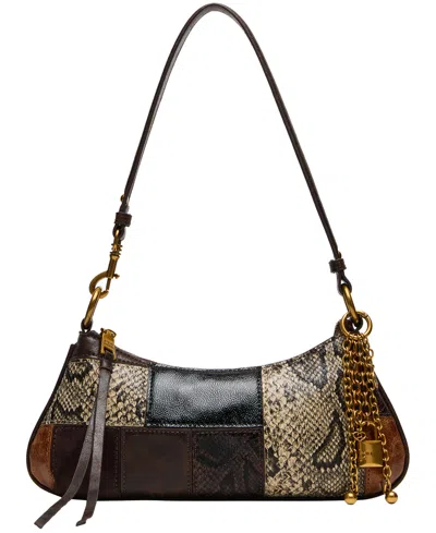 Steve Madden Irina Charm Accent Small Shoulder Handbag In Black