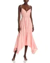 Steve Madden Jackie Asymmetric Midi Dress In Pink