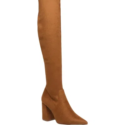 Steve Madden Jacoby Womens Faux Suede Block Heel Knee-high Boots In Multi
