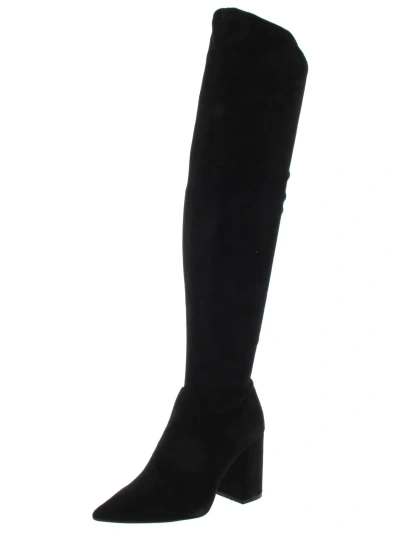 Steve Madden Jacoby Womens Faux Suede Tall Over-the-knee Boots In Black
