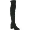 Steve Madden Jacoby Womens Zipper Block Heel Over-the-knee Boots In Black