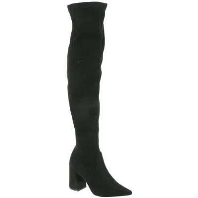 STEVE MADDEN JACOBY WOMENS ZIPPER BLOCK HEEL OVER-THE-KNEE BOOTS