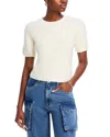 Steve Madden Jadey Short Sleeve Sweater In Cream