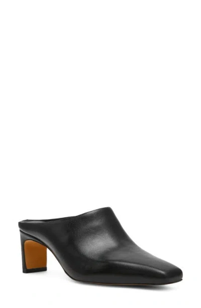 Steve Madden Jamason Leather Heeled Mule In Black