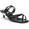 Steve Madden Jamesy Slide Sandal In Black Leather