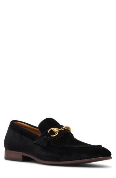 Steve Madden Jandre Velvet Bit Loafer In Black