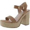 Steve Madden Janice Womens Woven Nubuck Platform Sandals In Multi