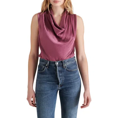 Steve Madden Women's Jayde Cowl-neck Bodysuit In Royal Plum