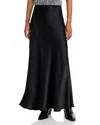 Steve Madden Jeannie Satin Maxi Skirt In Black