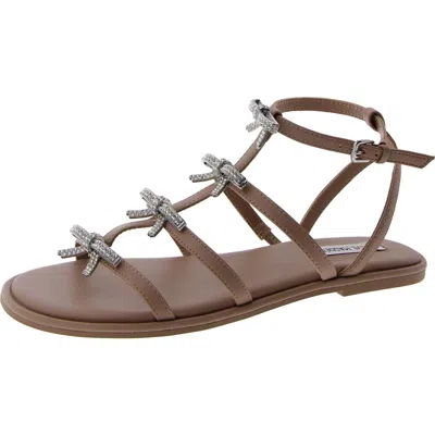 Steve Madden Jemmy Womens Rhineston Ankle Strap In Brown