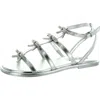 Steve Madden Jemmy Womens Rhineston Ankle Strap In Silver