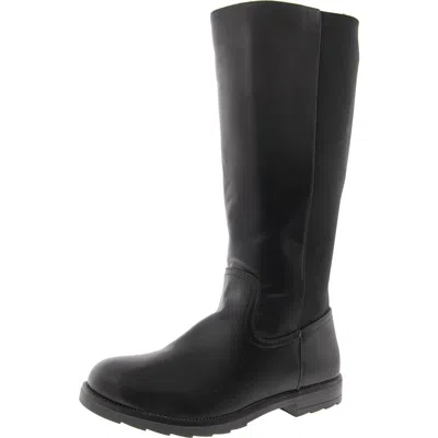 Steve Madden Jenni Womens Zipper Faux Leather Knee-high Boots In Black