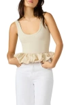 Steve Madden Women's Jess Mixed-media Top In Neutral