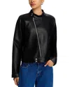 Steve Madden Jett Faux Leather Moto Jacket In Black