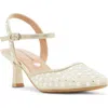 Steve Madden Jfinlee Ankle Strap Pointed Toe Pump In Champagne