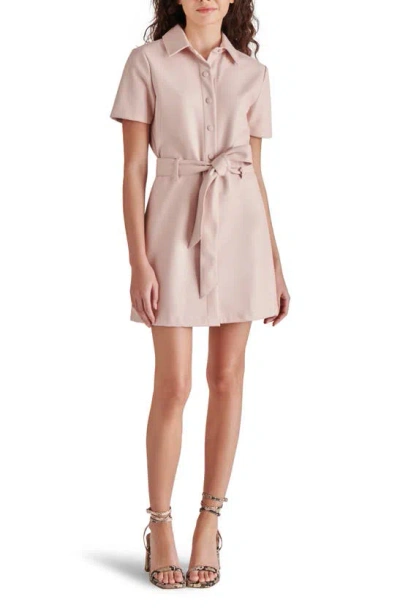Steve Madden Women's Jolene Faux-leather Snap-front Dress In Rose Taupe