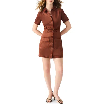 STEVE MADDEN STEVE MADDEN JOLIANA FAUX SUEDE MINI SHIRTDRESS