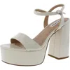 Steve Madden Jolie Womens Buckle Patent Platform Sandals In Multi