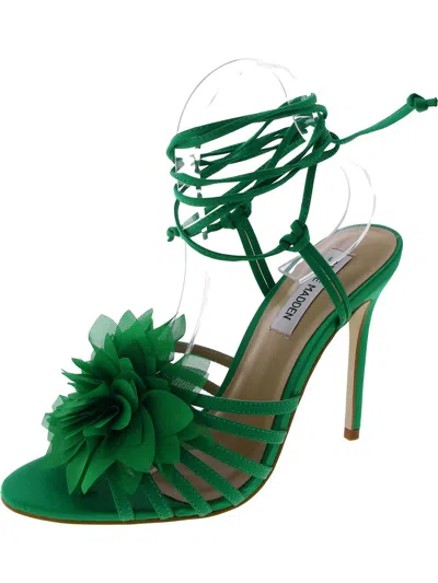 Steve Madden Jolisa Womens Faux Leather Dressy Ankle Strap In Green