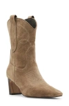 Steve Madden Josefine Western Boot In Taupe Suede