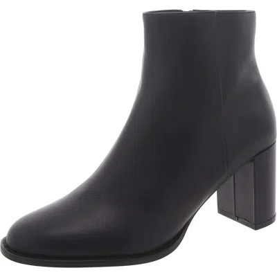 Steve Madden Jozie Womens Leather Round Toe Booties In Black
