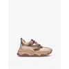 Steve Madden Jprivy Crystal-embellished Low-top Trainers In Tan