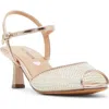 Steve Madden Kids'  Jrave Ankle Strap Peep Toe Sandal In Rhinestone